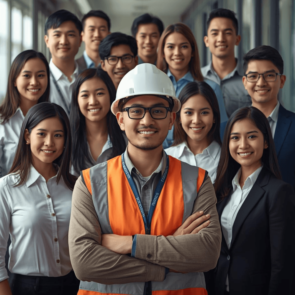Recruiter smiling while reviewing candidate profiles